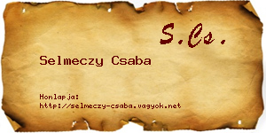 Selmeczy Csaba névjegykártya