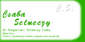 csaba selmeczy business card